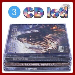 Disturbed 3 CD Lot Immortalized Believe Lost Children Metal Parental Advisory
